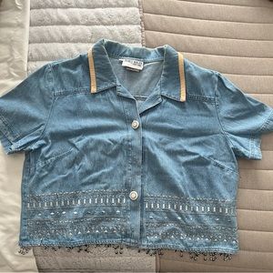 Beaded Jean western top